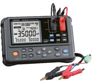 The portable resistance meter RM3548 from HIOKI